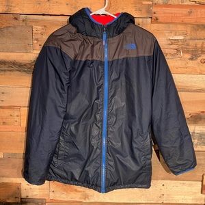 North Face reversible rain coat - fleece, kids XL